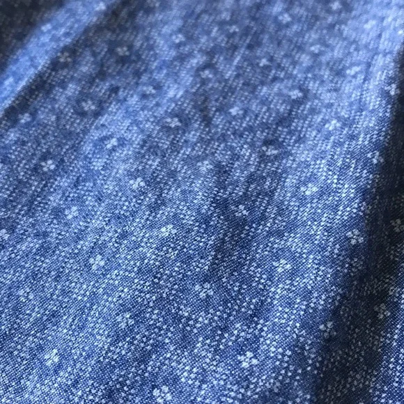 Loft blue button up shirt printed white - Picture 8 of 9